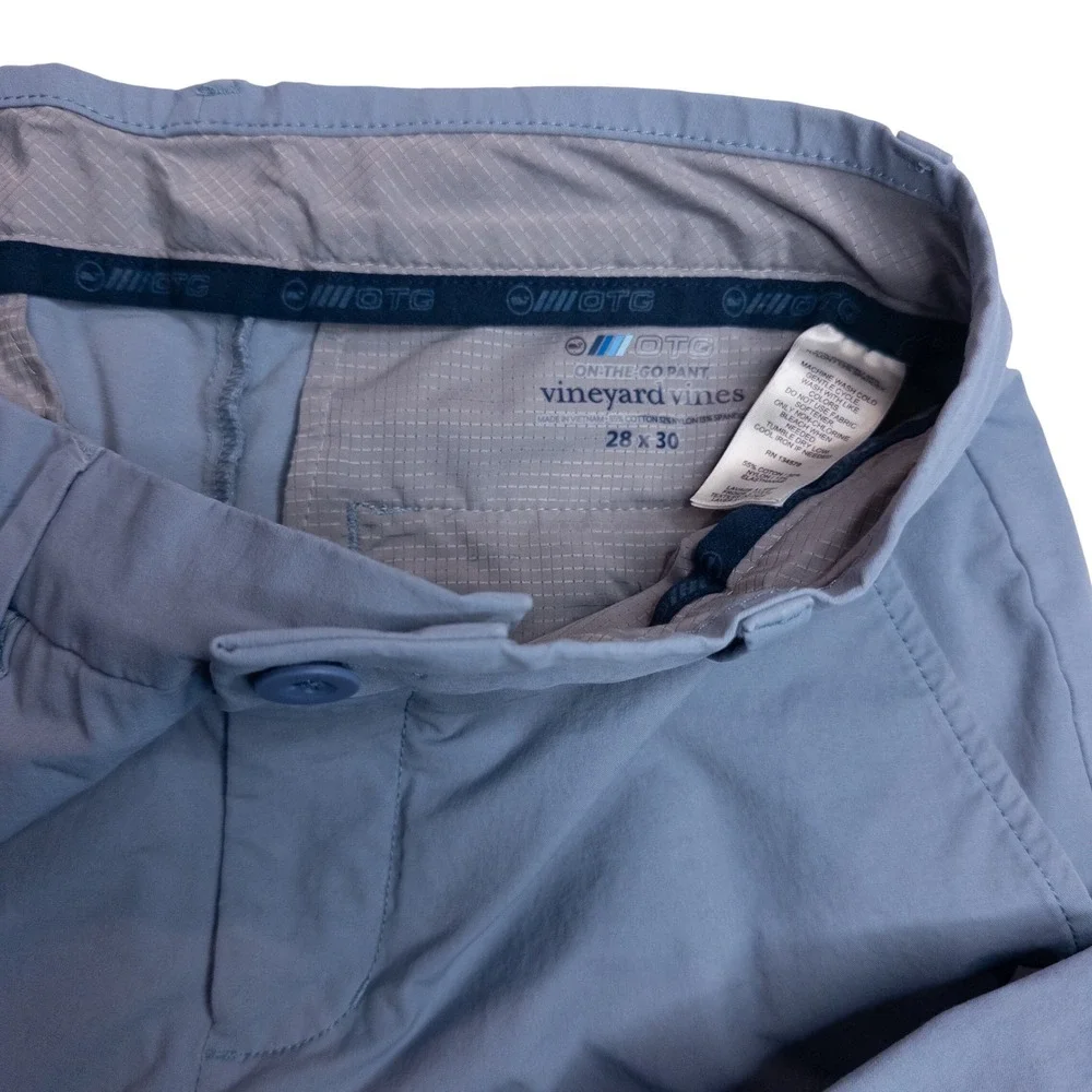 Vineyard Vines On-The-Go Pant Mens 28x30 Blue Performance Stretch Chino
